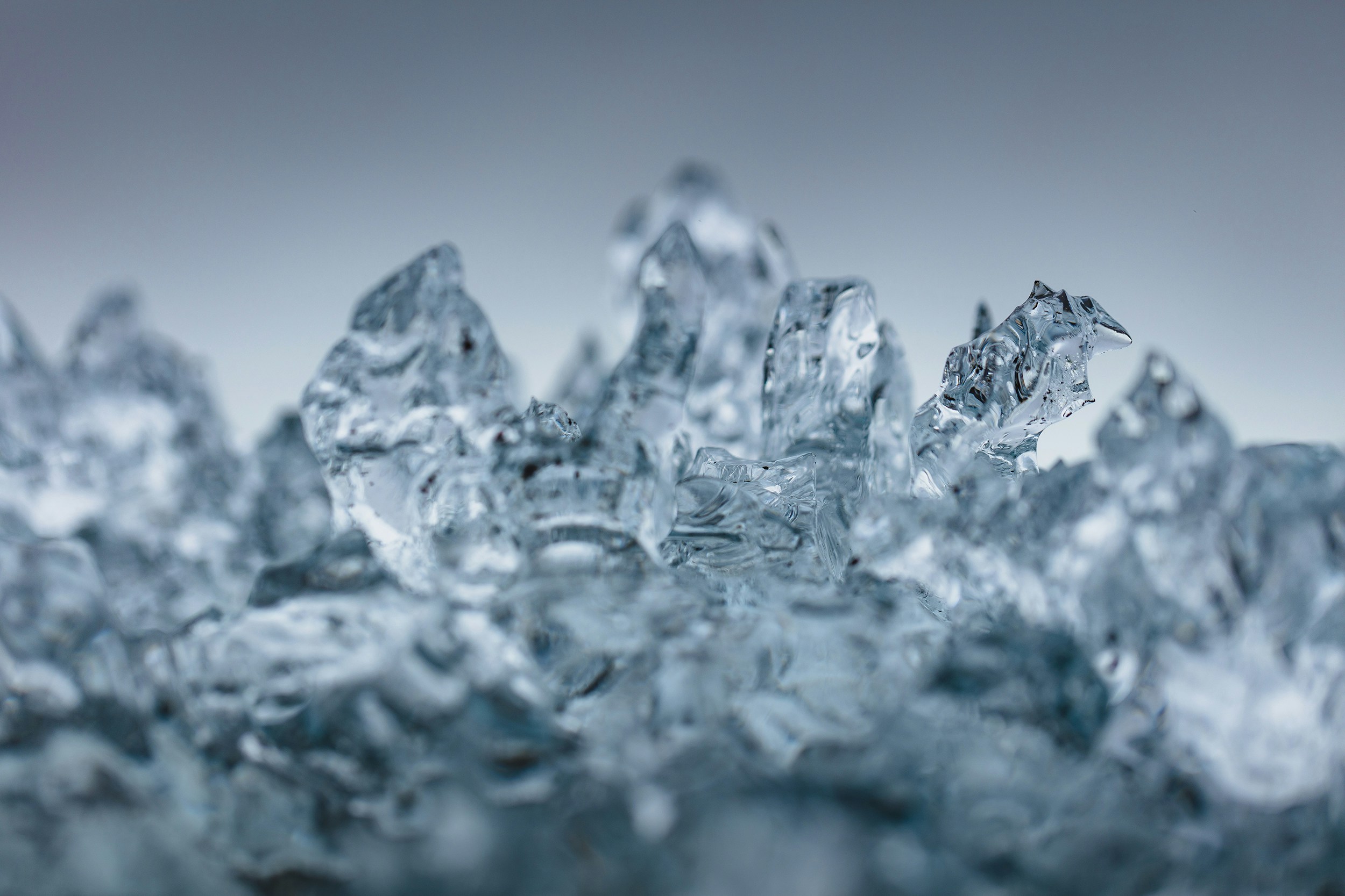 Polished gemstones on a dark surface